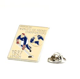 Купить Значок ЧМ 1937 хоккей Великобритания
