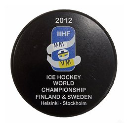 Купить Шайба ЧМ 2012 Финляндия/Швеция официальная 2-ст.