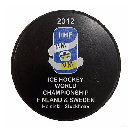 Шайба ЧМ 2012 Финляндия/Швеция официальная 2-ст.