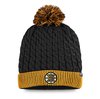 Шапка Boston Bruins Fanatics Branded Black/Gold Iconic Cuffed Knit Hat with Pom
