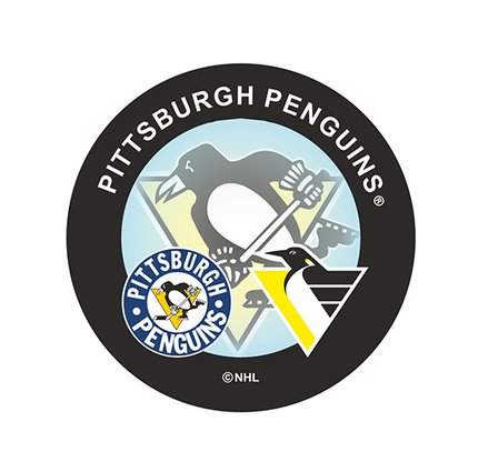 Шайба Pittsburgh Penguins три логотипа