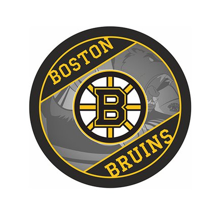 Шайба НХЛ серый фон Бостон