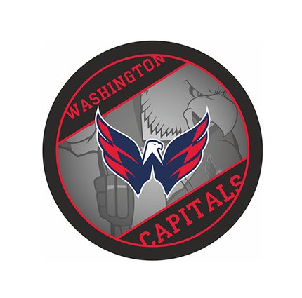 Шайба НХЛ серый фон Вашингтон