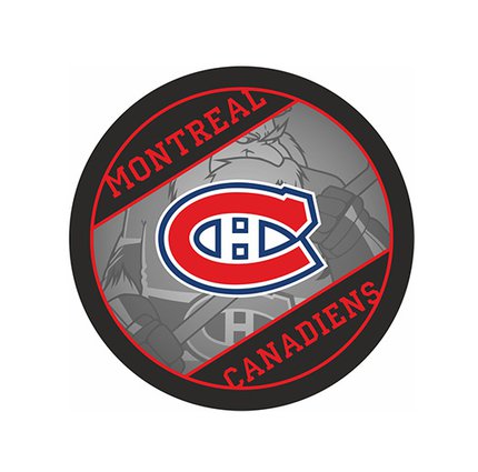 Шайба НХЛ серый фон Монреаль