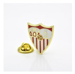 Купить Значок ФК Севилья Испания эмблема цветная