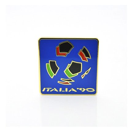 Значок чемпионат мира по футболу 1990 (Италия) эмблема синяя