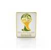 Значок чемпионат мира по футболу 2014 (Бразилия) эмблема белая