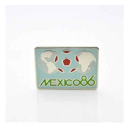 Значок чемпионат мира по футболу 1986 (Мексика) эмблема зеленая