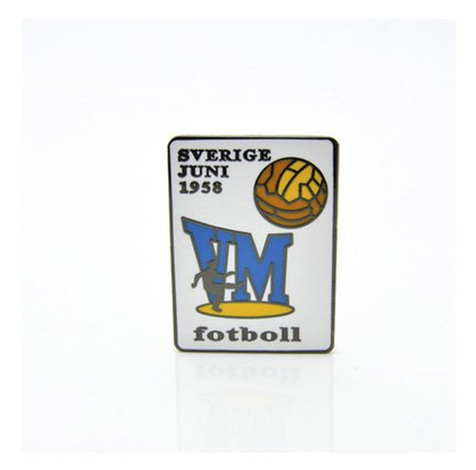 Значок чемпионат мира по футболу 1958 (Швеция) эмблема белая