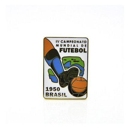 Значок чемпионат мира по футболу 1950 (Бразилия) эмблема белая