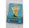 Значок чемпионат мира по футболу 2014 (Бразилия) эмблема голубая