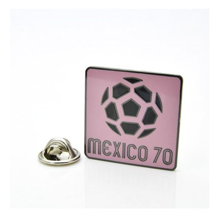 Значок чемпионат мира по футболу 1970 (Мексика) эмблема розовая