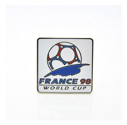 Значок чемпионат мира по футболу 1998 (Франция) эмблема белая