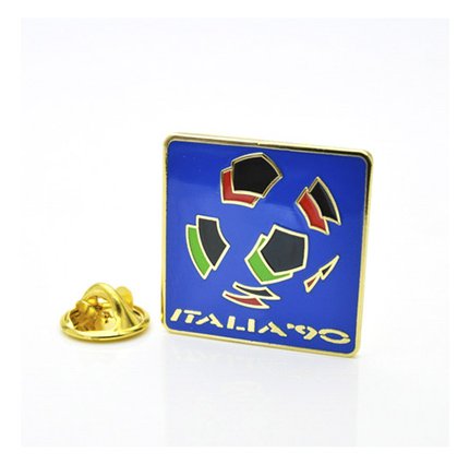 Значок чемпионат мира по футболу 1990 (Италия) эмблема синяя