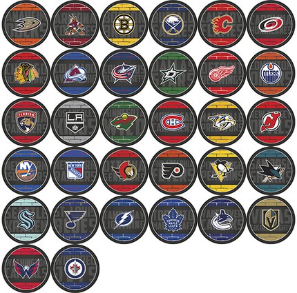 Набор шайб NHL 2023 32 шт